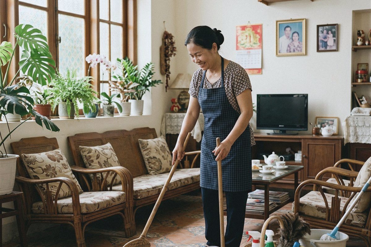 Thuê người giúp việc chăm bố mẹ già khi con ở xa